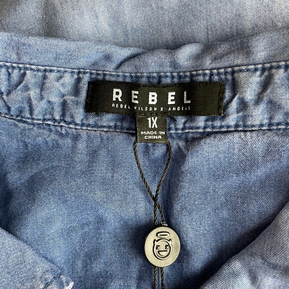 Rebel Wilson X Angels Soft Woven Army Shirt C110 - Picture 4 of 9